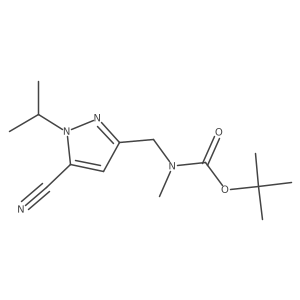 Tert-butyl (5-cyano-1-isopropyl-1h-pyrazol-3-yl)methylmethylcarbamate Structure