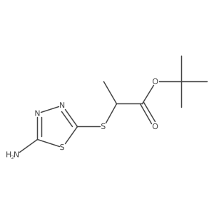 Tert-butyl 2-[(5-amino-1,3,4-thiadiazol-2-yl)sulfanyl]propanoate结构式