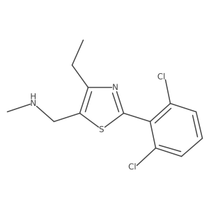 1-(2-(2,6-dichlorophenyl)-4-ethylthiazol-5-yl)-N-methylmethanamine Structure