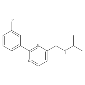 4-Pyrimidinemethanamine, 2-(3-bromophenyl)-N-(1-methylethyl)- Structure