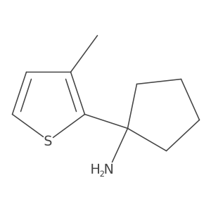 1-(3-Methylthiophen-2-yl)cyclopentan-1-amine结构式