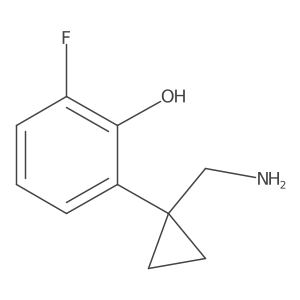 2-[1-(Aminomethyl)cyclopropyl]-6-fluorophenol结构式