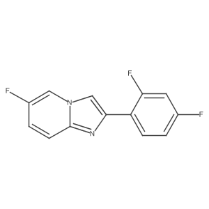 2-(2,4-Difluorophenyl)-6-fluoroimidazo[1,2-a]pyridine结构式