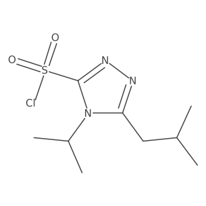 5-(2-methylpropyl)-4-(propan-2-yl)-4H-1,2,4-triazole-3-sulfonyl chloride Structure