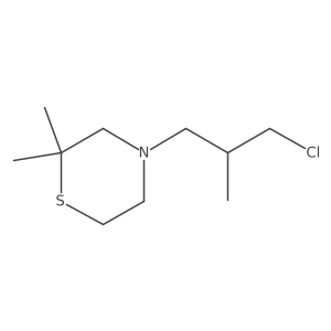 4-(3-Chloro-2-methylpropyl)-2,2-dimethylthiomorpholine结构式