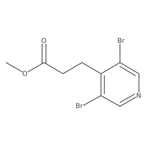 Methyl 3-(3,5-dibromopyridin-4-YL)propanoate结构式