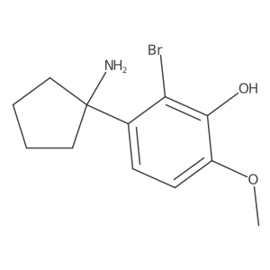 3-(1-Aminocyclopentyl)-2-bromo-6-methoxyphenol Structure