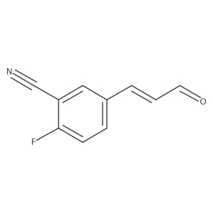 2-Fluoro-5-(3-oxoprop-1-en-1-yl)benzonitrile Structure