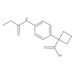 1-(4-Propanamidophenyl)cyclobutane-1-carboxylic acid Structure