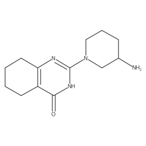 2-(3-Aminopiperidin-1-yl)-5,6,7,8-tetrahydroquinazolin-4(3H)-one结构式