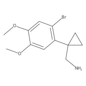 [1-(2-Bromo-4,5-dimethoxyphenyl)cyclopropyl]methanamine结构式