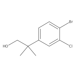 2-(4-Bromo-3-chlorophenyl)-2-methylpropan-1-ol结构式