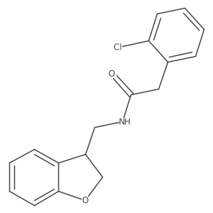 2-(2-chlorophenyl)-N-[(2,3-dihydro-1-benzofuran-3-yl)methyl]acetamide结构式