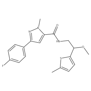 3-(4-fluorophenyl)-N-(2-methoxy-2-(5-methylthiophen-2-yl)ethyl)-1-methyl-1H-pyrazole-5-carboxamide Structure