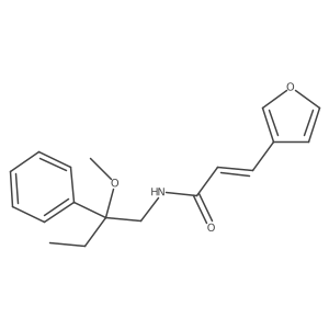 (E)-3-(furan-3-yl)-N-(2-methoxy-2-phenylbutyl)acrylamide结构式