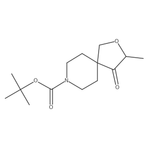 Tert-butyl 3-methyl-4-oxo-2-oxa-8-azaspiro[4.5]decane-8-carboxylate结构式