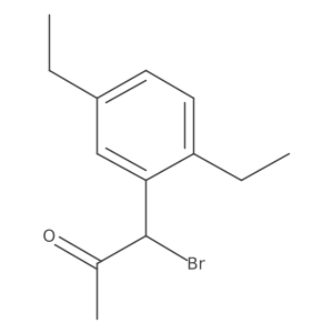 1-Bromo-1-(2,5-diethylphenyl)propan-2-one结构式