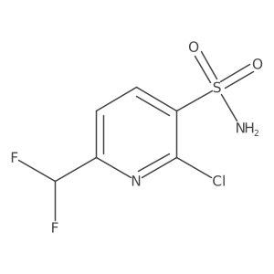 2-Chloro-6-(difluoromethyl)pyridine-3-sulfonamide结构式