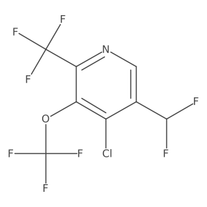 4-Chloro-5-(difluoromethyl)-3-(trifluoromethoxy)-2-(trifluoromethyl)pyridine Structure