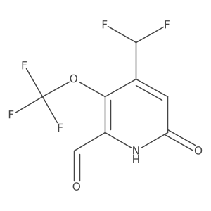 4-(Difluoromethyl)-6-hydroxy-3-(trifluoromethoxy)picolinaldehyde结构式