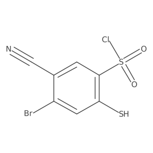 4-Bromo-5-cyano-2-mercaptobenzene-1-sulfonyl chloride Structure