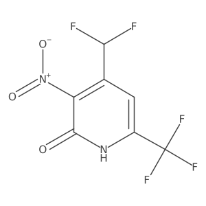4-(Difluoromethyl)-3-nitro-6-(trifluoromethyl)pyridin-2-ol Structure