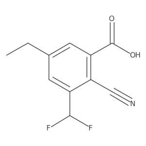 2-Cyano-3-(difluoromethyl)-5-ethylbenzoic acid结构式