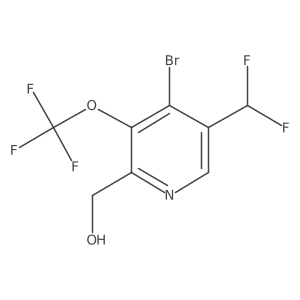 [4-bromo-5-(difluoromethyl)-3-(trifluoromethoxy)-2-pyridyl]methanol结构式