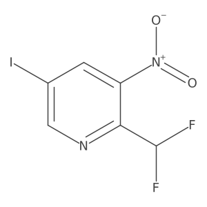 2-(Difluoromethyl)-5-iodo-3-nitropyridine Structure