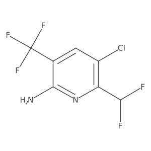 5-Chloro-6-(difluoromethyl)-3-(trifluoromethyl)pyridin-2-amine结构式