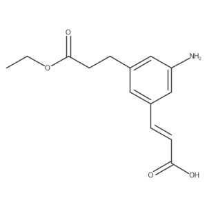 (E)-3-(3-Amino-5-(3-ethoxy-3-oxopropyl)phenyl)acrylic acid Structure