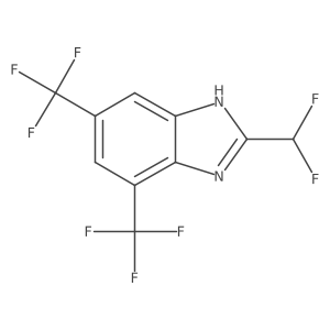 2-(Difluoromethyl)-5,7-bis(trifluoromethyl)-1H-benzimidazole结构式