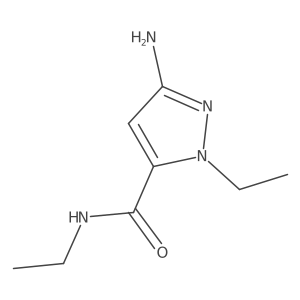 3-amino-N,1-diethyl-1H-pyrazole-5-carboxamide结构式