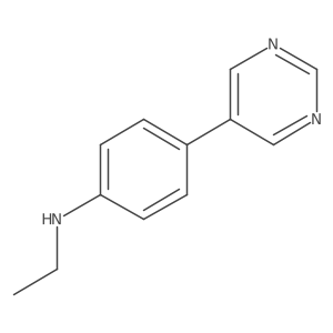 N-ethyl-4-(pyrimidin-5-yl)aniline结构式