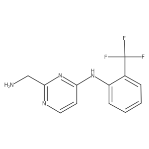 2-(aminomethyl)-N-[2-(trifluoromethyl)phenyl]pyrimidin-4-amine Structure
