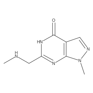 1-Methyl-6-((methylamino)methyl)-1,5-dihydro-4H-pyrazolo[3,4-d]pyrimidin-4-one Structure