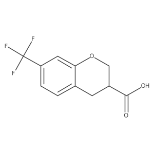 7-(Trifluoromethyl)chroman-3-carboxylic acid结构式