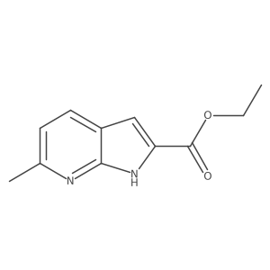 Ethyl 6-methyl-1H-pyrrolo[2,3-b]pyridine-2-carboxylate结构式