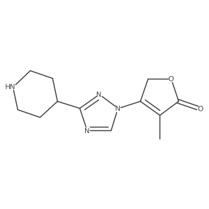 3-Methyl-4-[3-(4-piperidinyl)-1h-1,2,4-triazol-1-yl]-2(5h)-furanone Structure