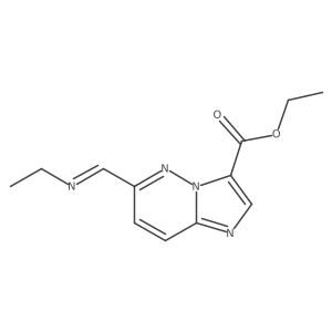 Ethyl (e)-6-((ethylimino)methyl)imidazo[1,2-b]pyridazine-3-carboxylate结构式