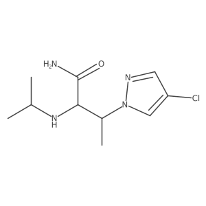 3-(4-chloro-1H-pyrazol-1-yl)-2-[(propan-2-yl)amino]butanamide Structure