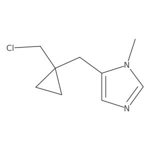 5-{[1-(chloromethyl)cyclopropyl]methyl}-1-methyl-1H-imidazole结构式