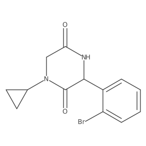 3-(2-Bromophenyl)-1-cyclopropylpiperazine-2,5-dione Structure