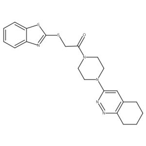 2-(Benzo[d]thiazol-2-ylthio)-1-(4-(5,6,7,8-tetrahydrocinnolin-3-yl)piperazin-1-yl)ethanone Structure