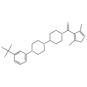 (3,5-Dimethylisoxazol-4-yl)(4-(4-(3-(trifluoromethyl)phenyl)piperazin-1-yl)piperidin-1-yl)methanone结构式