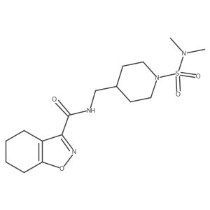 N-((1-(N,N-dimethylsulfamoyl)piperidin-4-yl)methyl)-4,5,6,7-tetrahydrobenzo[d]isoxazole-3-carboxamide Structure