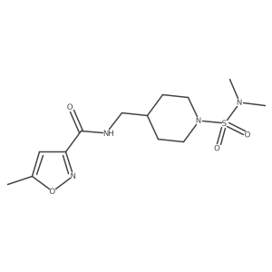 N-{[1-(dimethylsulfamoyl)piperidin-4-yl]methyl}-5-methyl-1,2-oxazole-3-carboxamide Structure