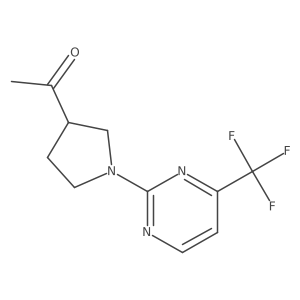 1-(1-(4-(Trifluoromethyl)pyrimidin-2-yl)pyrrolidin-3-yl)ethanone Structure