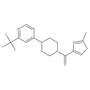(2-Methylthiazol-4-yl)(4-(6-(trifluoromethyl)pyrimidin-4-yl)piperazin-1-yl)methanone Structure