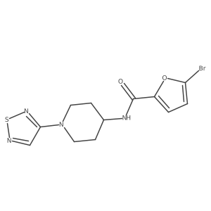 N-(1-(1,2,5-thiadiazol-3-yl)piperidin-4-yl)-5-bromofuran-2-carboxamide Structure